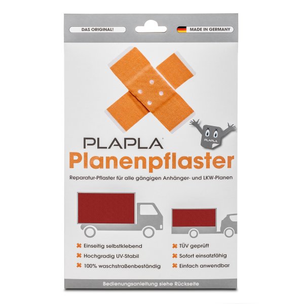 PLAPLA®  Planenpflaster Shop L RAL 3002 karminrot