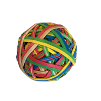 Gummiringball Ball aus Gummib&auml;nder Anti Stress Ball Massageball &oslash; 70 mm