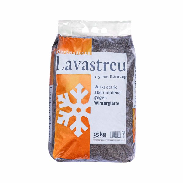 OPPENHÄUSER Lavastreu 15 kg Beutel Lavagrannulat Lavastreugut - die Alternative zu Streusalz