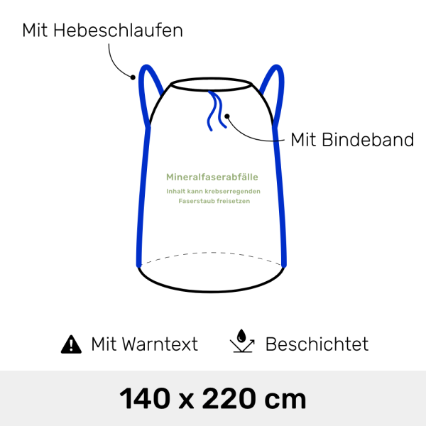 KMF Entsorgungssack - Bindeband + Hebeschlaufen