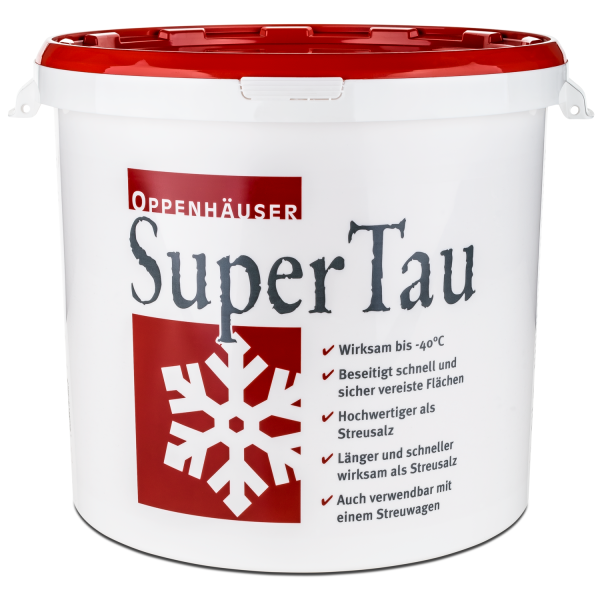 Oppenhäuser SuperTau Auftaugranulat Schnee- und Eisfrei bis -40°C mit Anti Rutsch Effekt die Alternative zu Streusalz 25 kg Eimer