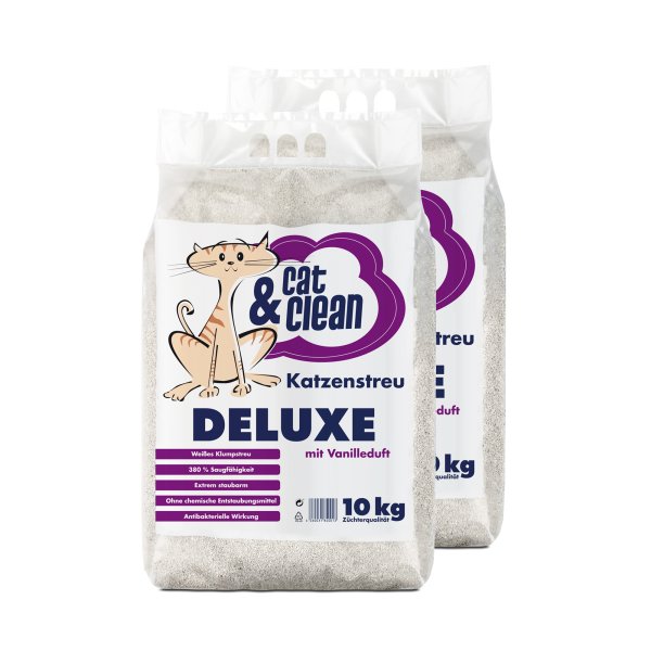 2 x 10 kg Cat & Clean® Deluxe mit Vanilleduft