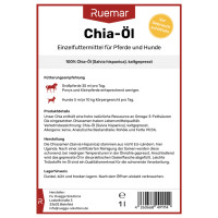 Chia &Ouml;l - Einzelfuttermittel f&uuml;r Pferde und Hunde (1 Liter)